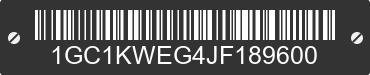 2018 CHEVROLET Silverado 1GC1KWEG4JF189600 VIN decoded