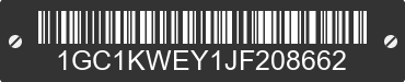 2018 CHEVROLET Silverado 1GC1KWEY1JF208662 VIN decoded