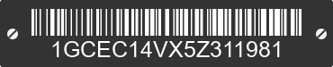 2005 CHEVROLET Silverado 1GCEC14VX5Z311981 VIN decoded