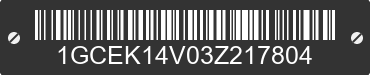 2003 CHEVROLET Silverado 1GCEK14V03Z217804 VIN decoded