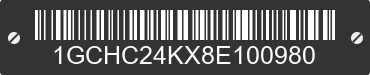 2008 CHEVROLET Silverado 1GCHC24KX8E100980 VIN decoded