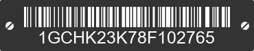 2008 CHEVROLET Silverado 1GCHK23K78F102765 VIN decoded