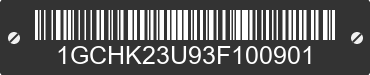 2003 CHEVROLET Silverado 1GCHK23U93F100901 VIN decoded