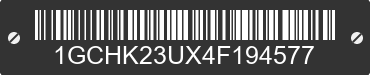 2004 CHEVROLET Silverado 1GCHK23UX4F194577 VIN decoded