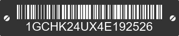 2004 CHEVROLET Silverado 1GCHK24UX4E192526 VIN decoded
