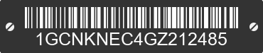 2016 CHEVROLET Silverado 1GCNKNEC4GZ212485 VIN decoded