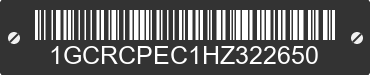 2017 CHEVROLET Silverado 1GCRCPEC1HZ322650 VIN decoded