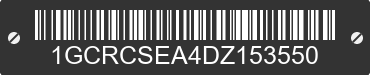 2013 CHEVROLET Silverado 1GCRCSEA4DZ153550 VIN decoded