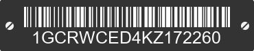 2019 CHEVROLET Silverado 1GCRWCED4KZ172260 VIN decoded