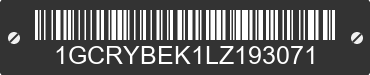 2020 CHEVROLET Silverado 1GCRYBEK1LZ193071 VIN decoded