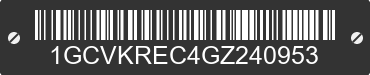 2016 CHEVROLET Silverado 1GCVKREC4GZ240953 VIN decoded