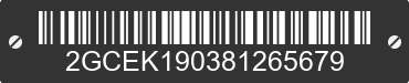2008 CHEVROLET Silverado 2GCEK190381265679 VIN decoded