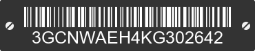 2019 CHEVROLET Silverado 3GCNWAEH4KG302642 VIN decoded