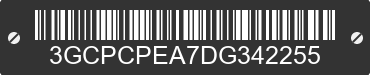 2013 CHEVROLET Silverado 3GCPCPEA7DG342255 VIN decoded