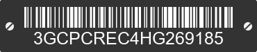 2017 CHEVROLET Silverado 3GCPCREC4HG269185 VIN decoded