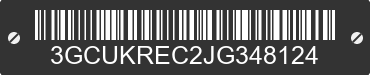 2018 CHEVROLET Silverado 3GCUKREC2JG348124 VIN decoded