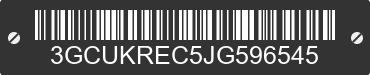 2018 CHEVROLET Silverado 3GCUKREC5JG596545 VIN decoded