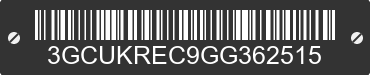 2016 CHEVROLET Silverado 3GCUKREC9GG362515 VIN decoded