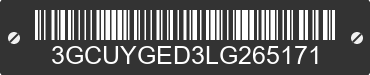 2020 CHEVROLET Silverado 3GCUYGED3LG265171 VIN decoded