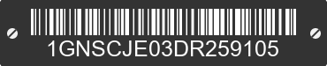 2013 CHEVROLET Suburban 1GNSCJE03DR259105 VIN decoded