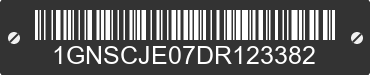 2013 CHEVROLET Suburban 1GNSCJE07DR123382 VIN decoded
