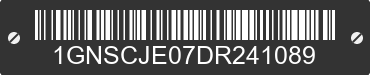2013 CHEVROLET Suburban 1GNSCJE07DR241089 VIN decoded