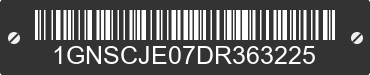 2013 CHEVROLET Suburban 1GNSCJE07DR363225 VIN decoded