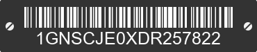 2013 CHEVROLET Suburban 1GNSCJE0XDR257822 VIN decoded