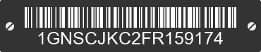 2015 CHEVROLET Suburban 1GNSCJKC2FR159174 VIN decoded