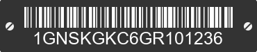 2016 CHEVROLET Suburban 1GNSKGKC6GR101236 VIN decoded