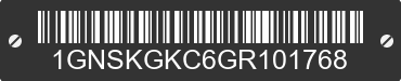 2016 CHEVROLET Suburban 1GNSKGKC6GR101768 VIN decoded