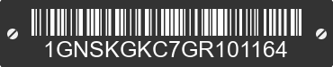 2016 CHEVROLET Suburban 1GNSKGKC7GR101164 VIN decoded