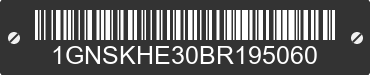 2011 CHEVROLET Suburban 1GNSKHE30BR195060 VIN decoded