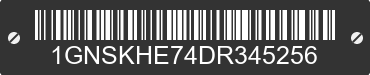 2013 CHEVROLET Suburban 1GNSKHE74DR345256 VIN decoded