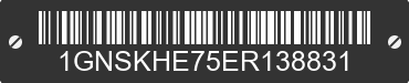 2014 CHEVROLET Suburban 1GNSKHE75ER138831 VIN decoded