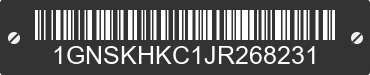 2018 CHEVROLET Suburban 1GNSKHKC1JR268231 VIN decoded