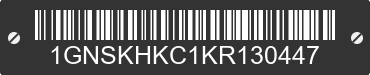2019 CHEVROLET Suburban 1GNSKHKC1KR130447 VIN decoded