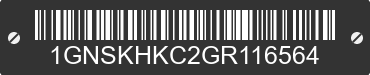 2016 CHEVROLET Suburban 1GNSKHKC2GR116564 VIN decoded