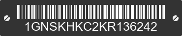 2019 CHEVROLET Suburban 1GNSKHKC2KR136242 VIN decoded