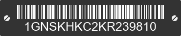 2019 CHEVROLET Suburban 1GNSKHKC2KR239810 VIN decoded