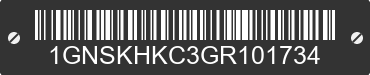 2016 CHEVROLET Suburban 1GNSKHKC3GR101734 VIN decoded