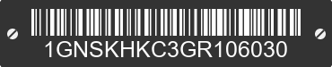 2016 CHEVROLET Suburban 1GNSKHKC3GR106030 VIN decoded