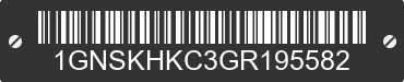 2016 CHEVROLET Suburban 1GNSKHKC3GR195582 VIN decoded