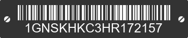 2017 CHEVROLET Suburban 1GNSKHKC3HR172157 VIN decoded