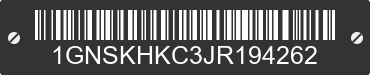 2018 CHEVROLET Suburban 1GNSKHKC3JR194262 VIN decoded
