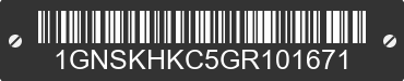 2016 CHEVROLET Suburban 1GNSKHKC5GR101671 VIN decoded