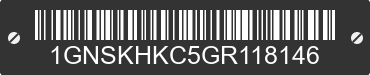 2016 CHEVROLET Suburban 1GNSKHKC5GR118146 VIN decoded