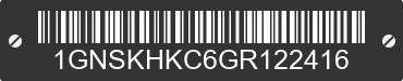 2016 CHEVROLET Suburban 1GNSKHKC6GR122416 VIN decoded