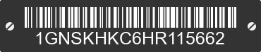 2017 CHEVROLET Suburban 1GNSKHKC6HR115662 VIN decoded