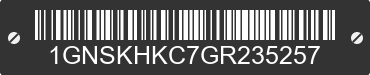 2016 CHEVROLET Suburban 1GNSKHKC7GR235257 VIN decoded